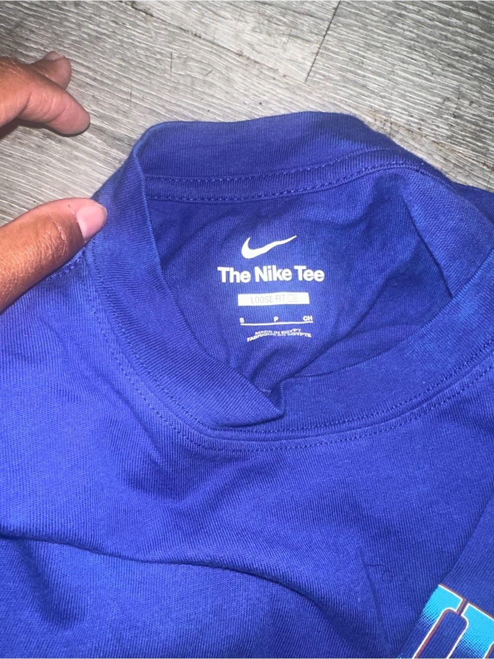 Nike Blue Graphic Hoops Tee with Net & Ball - Picture 3 of 6